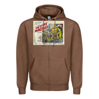 Chestnut The Time Machine, Time Travel, Retro Movie Poster, Cult Classic, Futur Zipper Hoodie - longCreatives