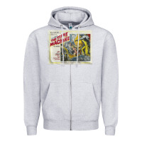 Heather Grey The Time Machine, Time Travel, Retro Movie Poster, Cult Classic, Futur Zipper Hoodie - longCreatives