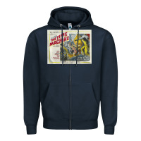 Navy The Time Machine, Time Travel, Retro Movie Poster, Cult Classic, Futur Zipper Hoodie - longCreatives