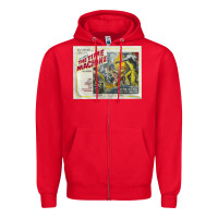 Red The Time Machine, Time Travel, Retro Movie Poster, Cult Classic, Futur Zipper Hoodie - longCreatives