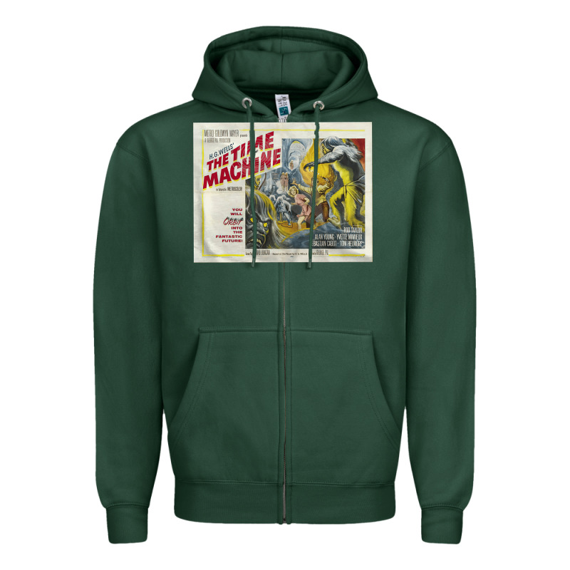 The Time Machine, Time Travel, Retro Movie Poster, Cult Classic, Futur Zipper Hoodie by longCreatives | Teevron