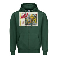 Sports Green The Time Machine, Time Travel, Retro Movie Poster, Cult Classic, Futur Zipper Hoodie - longCreatives