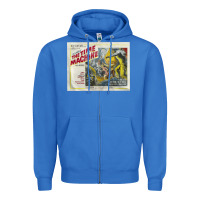 True Royal The Time Machine, Time Travel, Retro Movie Poster, Cult Classic, Futur Zipper Hoodie - longCreatives