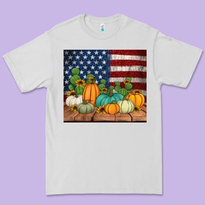 Fall Themed American Tumbler Premium Tee Designed By Jasminsmagicworld