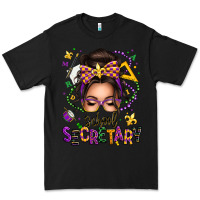 Black mardi gras school secretary caucasian messy bun Premium Tee - texasbilliewilder