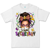 White mardi gras school secretary caucasian messy bun Premium Tee - texasbilliewilder