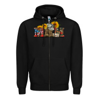 Black mom boots hat and sunflower Zipper Hoodie - Artiststas