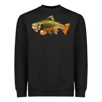 Black leaping brook trout Heavyweight Sweatshirt - LillyAllenDesigns