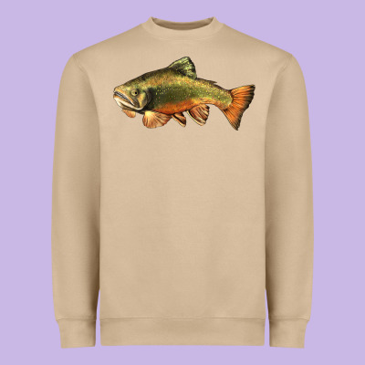 Leaping Brook Trout Heavyweight Sweatshirt Designed By Lillyallendesigns