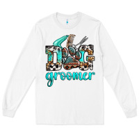 White western dog groomer Long Sleeve Tee - OliviaCreatesArt