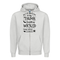 Dove Grey something wicked this way comes witchcraft halloween 2021 t shirt Zipper Hoodie - longCreatives