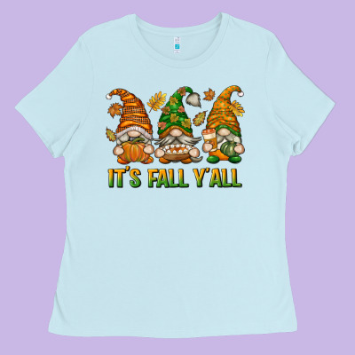 It's Fall Y'all Ladies Tee Designed By Texasbilliewilder
