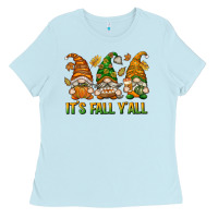 Baby Blue It's Fall Y'all Ladies Tee - texasbilliewilder