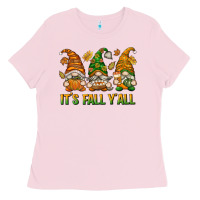 Bubblegum Pink It's Fall Y'all Ladies Tee - texasbilliewilder