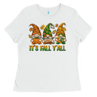 White It's Fall Y'all Ladies Tee - texasbilliewilder
