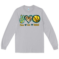 Moon Dust Peace Love Softball Long Sleeve Tee - Jasminsmagicworld