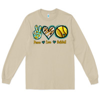 Mushroom Peace Love Softball Long Sleeve Tee - Jasminsmagicworld