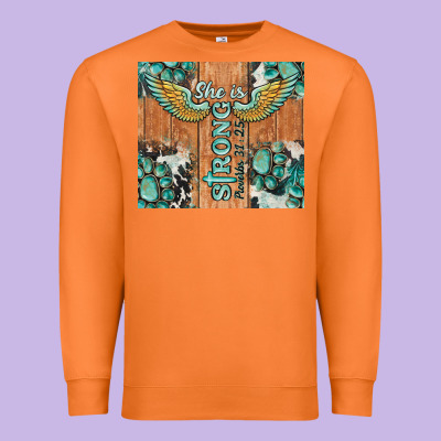 She Is Strong Tumbler Premium Sweatshirt Designed By Barkaloodesign