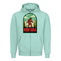 Seafoam montana vintage bigfoot travel Zipper Hoodie - longCreatives