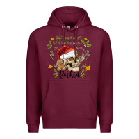 Burgundy jingle bell rock black Premium Hoodie - CowhideDigitalArt