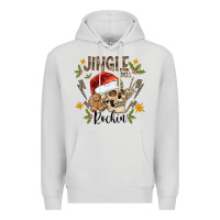 Dove Grey jingle bell rock black Premium Hoodie - CowhideDigitalArt