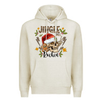 Oatmeal Heather jingle bell rock black Premium Hoodie - CowhideDigitalArt