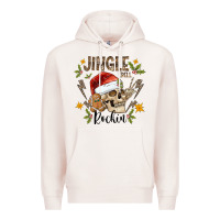Pale Pink jingle bell rock black Premium Hoodie - CowhideDigitalArt