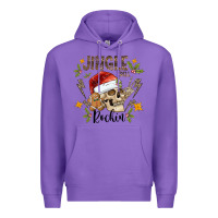 Purple jingle bell rock black Premium Hoodie - CowhideDigitalArt