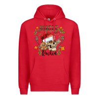 Red jingle bell rock black Premium Hoodie - CowhideDigitalArt