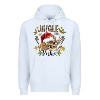White jingle bell rock black Premium Hoodie - CowhideDigitalArt