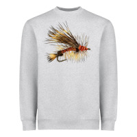 Heather Grey Fish Fly Heavyweight Sweatshirt - LillyAllenDesigns