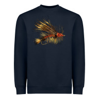 Navy Fish Fly Heavyweight Sweatshirt - LillyAllenDesigns