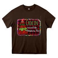 Chocolate Brown Crocin around the christmas tree Heavy Core Tee - Bettercallsaul