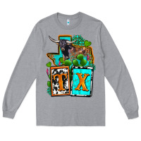 Heather Grey tx texas Long Sleeve Tee - OliviaCreatesArt