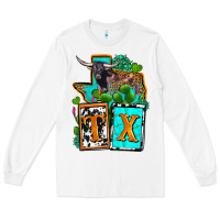 White tx texas Long Sleeve Tee - OliviaCreatesArt