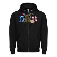 Black dad military boots and hat Zipper Hoodie - Artiststas
