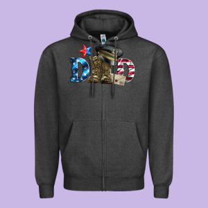 Dad Military Boots And Hat Zipper Hoodie Designed By Artiststas