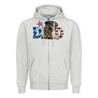Dove Grey dad military boots and hat Zipper Hoodie - Artiststas