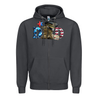 Smoke dad military boots and hat Zipper Hoodie - Artiststas