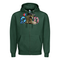 Sports Green dad military boots and hat Zipper Hoodie - Artiststas