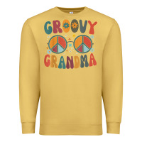 Antique Gold groovy grandma retro 70s peace sign design grandmother Premium Sweatshirt - longCreatives