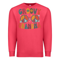 Cardinal groovy grandma retro 70s peace sign design grandmother Premium Sweatshirt - longCreatives