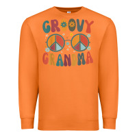 Carrot groovy grandma retro 70s peace sign design grandmother Premium Sweatshirt - longCreatives