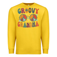 Lemon groovy grandma retro 70s peace sign design grandmother Premium Sweatshirt - longCreatives
