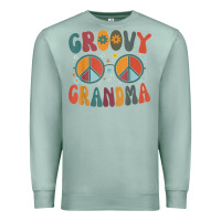 Seafoam groovy grandma retro 70s peace sign design grandmother Premium Sweatshirt - longCreatives