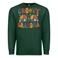 Sports Green groovy grandma retro 70s peace sign design grandmother Premium Sweatshirt - longCreatives