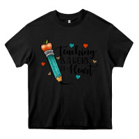 Black teaching i̇s a work of heart Heavy Core Tee - JahusDesignShop