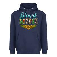 Navy blessed mimi Heavyweight Hoodie - BarkalooDesign
