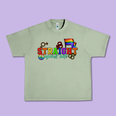 Straight Agains Hate Urban Heavy Tee Designed By Cowgirlartshop