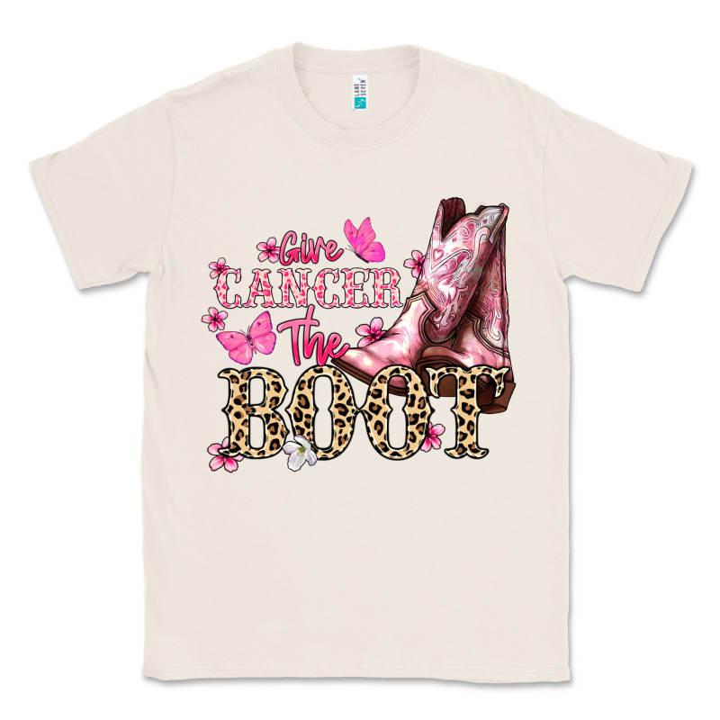Give Cancer The Boot Cancer Awareness Classic Tee by HowdyJamesFarm | Teevron